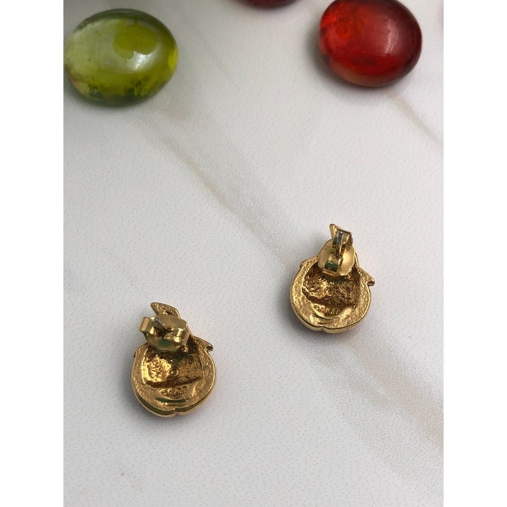Vintage Avon Jack O' Lantern pierced earrings - Picture 5 of 7